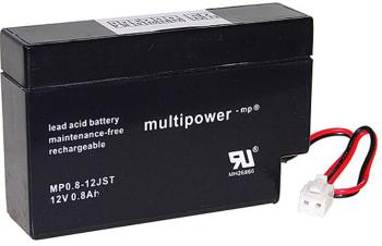 multipower PB-12-0,8-JST MP0,8-12 olovený akumulátor 12 V 0.8 Ah olovený so skleneným rúnom (š x v x h) 96 x 62 x 25 mm