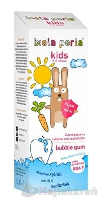 Biela perla Detská zubná pasta kids bubble gum, 3 – 6 rokov 50 ml