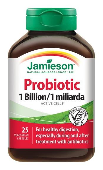 Jamieson probiotic 1 miliarda 5 kmeňových baktérii, 25 kapsúl