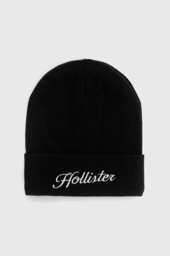 Čiapka Hollister Co. čierna farba,