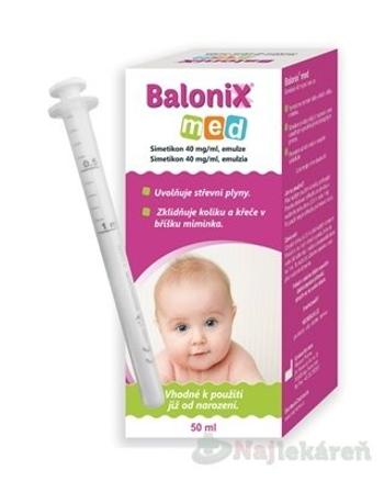 Balonix med uvoľňuje koliku a kŕče v brušku bábätka 50 ml