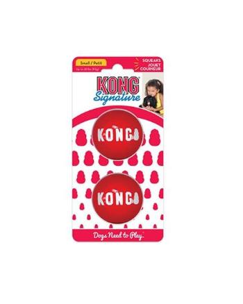 Hračka Kong guma Signature Lopta červená M (2 ks/ bal.)