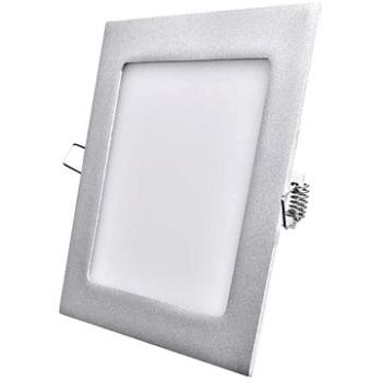 EMOS LED panel 170×170, štvorcový vstavaný strieborný, 12 W neutrálna biela (1540221270)