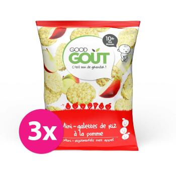 GOOD GOUT BIO Mini rýžové koláčky s jablky 3x40 g