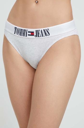 Nohavičky Tommy Jeans šedá farba