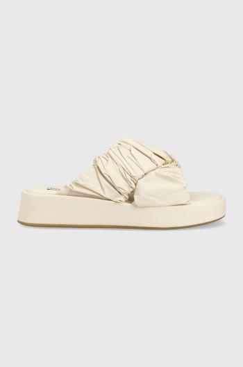 Šľapky Steve Madden Bellshore dámske, béžová farba, na platforme, SM11002439