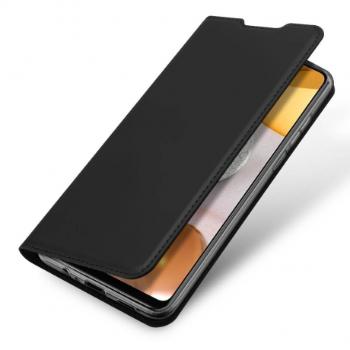 DUX DUCIS Skin Pro knižkové kožené puzdro na Samsung Galaxy A12 / M12, čierne