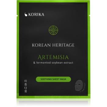 KORIKA Korean Heritage Artemisia & Fermented Soybean Extract Soothing Sheet Mask upokojujúca plátienková maska Artemisia & fermented soybean extract s