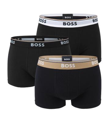 BOSS - boxerky 3PACK cotton stretch black with dark color waist - limitovaná fashion edícia (HUGO BOSS)-XL (99-107 cm)