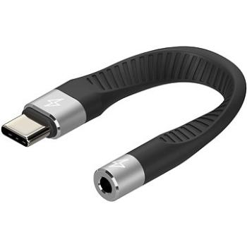 AlzaPower FlexCore USB-C (M) na 3,5 mm Jack (F) čierna (APW-ADTC3J10B)