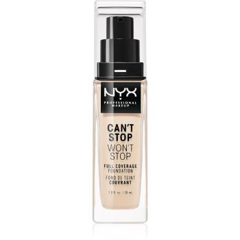 NYX Professional Makeup Can't Stop Won't Stop Full Coverage Foundation vysoko krycí make-up odtieň 1.3 Light Porcelain 30 ml