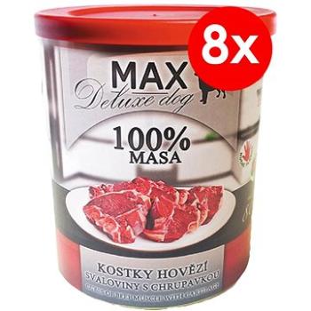 MAX deluxe kocky hovädzej svaloviny s chrupavkou 800 g, 8 ks (8594025084470)