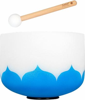 Sela 10" Crystal Singing Bowl Lotus 440 Hz G - Blue (Throat Chakra) incl. 1 Wood Mallet Spievajúca miska 10" Throat Chakra