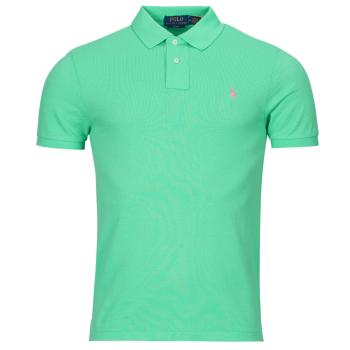 Polo Ralph Lauren  POLO AJUSTE SLIM FIT EN COTON BASIC MESH  Polokošele s krátkym rukávom Zelená