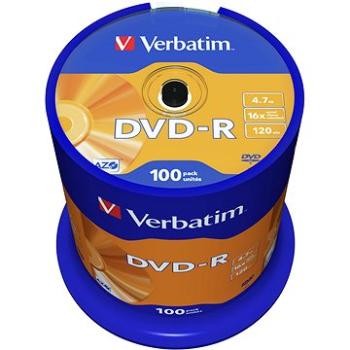 Verbatim DVD-R 16x, 100 ks cakebox (43549)