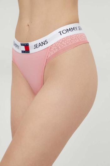 Tangá Tommy Jeans ružová farba, UW0UW05159