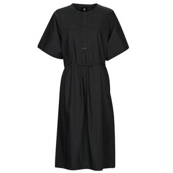 G-Star Raw  Dlhé šaty adjustable waist dress  Čierna