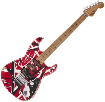 EVH Frankie Striped MN Red/White/Black