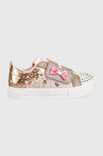 Detské tenisky Skechers Twinkle Sparks Heather Charmer zlatá farba