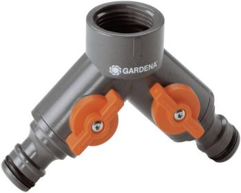 GARDENA 938-20   2-cestný rozdelovač 24,2 mm (3/4") vnútorný závit, násuvný spoj s regulačným ventilom