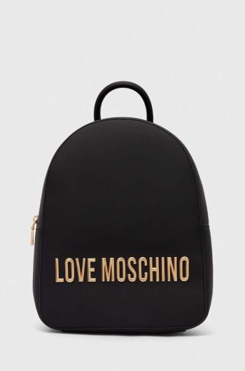 Ruksak Love Moschino dámsky, čierna farba, malý, s nášivkou, JC4193PP1LKD0000