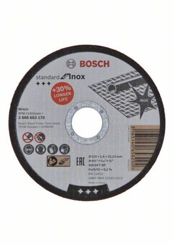 Bosch Accessories 2608603170 2608603170 rezný kotúč rovný  115 mm 22.23 mm 1 ks