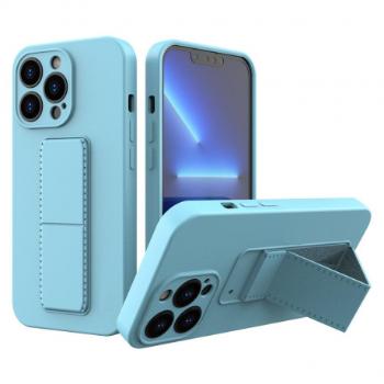 MG Kickstand silikónový kryt na iPhone 13, modrý