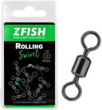 Zfish obratlík rolling swivel 10 ks - veľkosť 10 nosnosť 22 kg