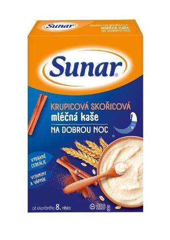 Sunar Krupicová škoricová mliečna kaša na dobrú noc (od ukonč. 8. mesiaca), 1 x 225 g