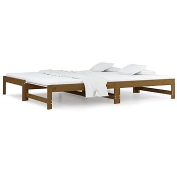 Výsuvná posteľ medovo hnedá 2× (90 × 190 cm) masívna borovica, 820440