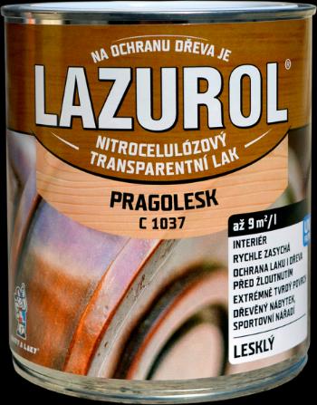 BARVY A LAKY HOSTIVAŘ LAZUROL PRAGOLESK C1037 - Nitrocelulózový lak na drevo 0,75 l bezfarebný - lesklý