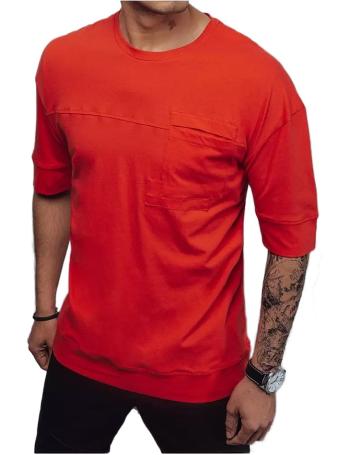 červené pánske tričko s náprsným vreckom vel. L