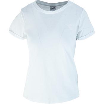 Diadora  Tielka a tričká bez rukávov SS Core - Optical White  Biela