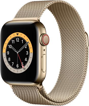 4wrist Oceľový milánsky remienok na Apple Watch – Zlatý 42/44/45/49 mm