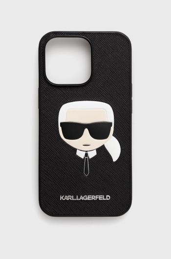 Puzdro na mobil Karl Lagerfeld iPhone 13 Pro čierna farba