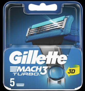 Gillette Mach3 Turbo 3D Náhradné hlavice 5 ks