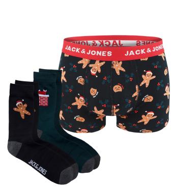 JACK & JONES - 3PACK Jacvixen boxerky a ponožky v darčekovom balení -S (76-81 cm)