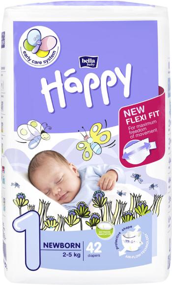 BELLA HAPPY Plienky jednorazové 1 Newborn (2-5 kg) 42 ks