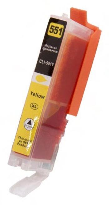 CANON CLI-551-XL Y - kompatibilná cartridge, žltá, 13ml