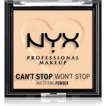 NYX Professional Makeup Can't Stop Won't Stop Mattifying Powder zmatňujúci púder odtieň 02 Light 6 g