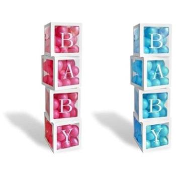 Dekorativní boxy na balónky baby, 4 ks (5902973129199)