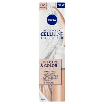 NIVEA Hyaluron Cellular Filler Color&Care Ošetrujúci tónovací krém 3v1 stredný 30 ml