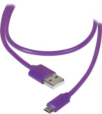 Vivanco #####USB-Kabel USB 2.0 #####USB-A Stecker, #####USB-Micro-B Stecker 1.20 m purpurová