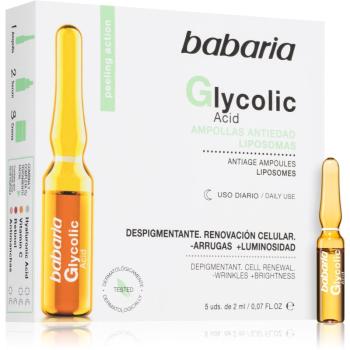 Babaria Glycolic Acid protivráskové rozjasňujúce sérum v ampulkách 5x2 ml