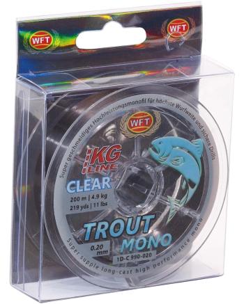 Wft vlasec trout mono black 200 m - 0,25 mm 7,1 kg