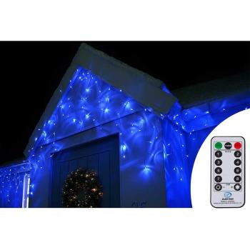 LED kvaple - 22,5m, 500LED, 8 funkcií, ovládač, IP44, modrá
