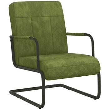 Konzolová stolička svetlo zelená zamat, 325791