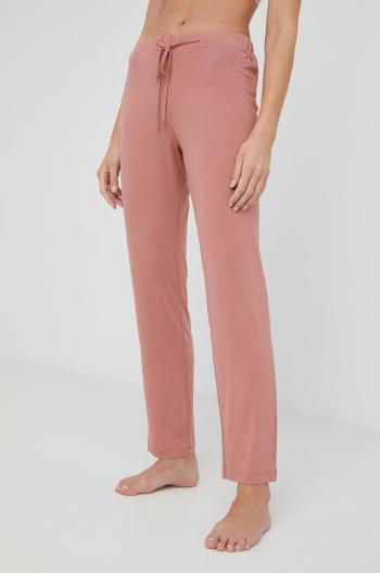 Pyžamové nohavice Tommy Hilfiger dámske, ružová farba,
