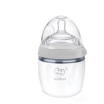 Haakaa silikónová dojčenská fľaška sivá 160 ml (9420060201369)