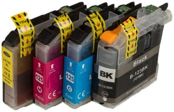 MultiPack BROTHER LC-123,LC-125-XL - kompatibilná cartridge, čierna + farebná, 600/3x1200